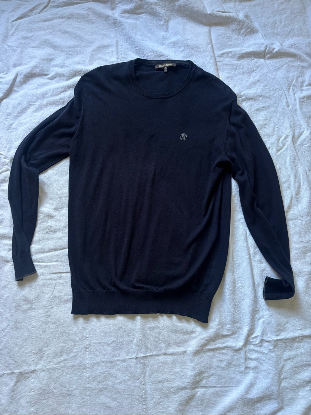 Roberto Cavalli Men's Navy Crewneck Sweater